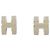 Hermès Pendientes Hermes Pop H MINI 608002FP Plata Beige