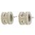 Hermès Pendientes Hermes Pop H MINI 608002FP Plata Beige - vista 2