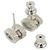 Hermès Pendientes Hermes Pop H MINI 608002FP Plata Beige - vista 3