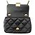 Borsa a tracolla con catena Chanel Black Matelassé Nero - vista 5