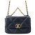 Chanel Schultertasche mit Kette CHANEL19 Marineblau