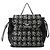 Borsa Chanel in tweed nera e grigia Marrone Nero