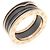 Bulgari Anillo Bvlgari B.zero1 de 2 bandas Negro Dorado