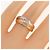 Anello Cartier Trinity in oro rosa bianco e giallo - vista 5
