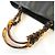 Borsa a mano Chanel in vitello grana nero - vista 7