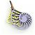 Charm per borsa Loewe C621232XAB D'oro Porpora Giallo - vista 3