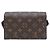 Borsa a tracolla Louis Vuitton Monogram Macassar Steamer Marrone Nero - vista 2