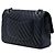 Chanel Blue Medium Classic Chevron Lambskin Double Flap Blau Marineblau - Ansicht 2