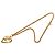 Collana con pendente a cuore CC Chanel placcata oro D'oro