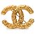 Spilla Chanel Gold CC placcata oro con rilievo barocco D'oro