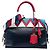 Sac à main Prada Blue Medium Saffiano Trimmed City Calf Greca Esplanade Satchel Bleu Bleu Marine