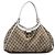 Borsa a tracolla Gucci Abbey D Ring in tela GG beige