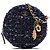 Chanel Borsa a tracolla rotonda in tweed matelassé CC viola Porpora