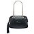 Bolso de hombro Soho con cadena y cremallera en piel de becerro granulada negra Gucci Negro