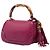 Gucci New Bamboo Satchel aus rotem Kalbsleder, Medium Bordeaux - Ansicht 2