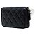 Clutch Chanel in vitello matelassé nero con Maxi Pearls e catena - vista 2