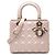 Autre Marque Dior Pink Medium Pearlescent Lambskin Cannage Lady Dior Rosa