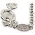 Collana con pendente Chanel Silver CC in ottone e smalto Argento - vista 3