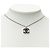 Collana con pendente Chanel Silver CC in ottone e smalto Argento - vista 6