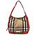 Borsa Tote Burberry Brown Small House Check Canvas Bridle Canterbury Marrone Marrone chiaro