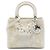Autre Marque Dior Brown Medium Tweed Pearl Lady Dior Marrone Beige