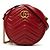 Borsa a tracolla rotonda Gucci Mini GG Marmont in pelle matelassé rossa Rosso