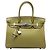 Hermès Green Clemence Birkin Retourne 30 Verde Verde oliva