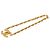 Collana con pendente Chanel Gold CC placcata in oro e strass D'oro