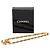 Collana con pendente Chanel Gold CC placcata in oro e strass D'oro - vista 7
