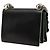 Borsa a tracolla Fendi Kan I Mini in pelle nera festonata e borchie in acrilico Nero - vista 2