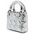 Autre Marque Dior Silver Micro Metallic Crinkled Calfskin Cannage Lady Dior Argento - vista 2