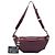 Borsa a Vita Chanel in vitello matelassé rosso Bordò - vista 7
