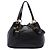 Tote convertible Prada in pelle Vitello Daino nera con zip laterale Nero