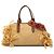 Borsa Satchel Miu Miu in rafia beige con frange