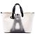 Autre Marque Dior Toujours Große Tasche aus weißem Canvas Eiffelturm