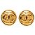 Orecchini a clip rotondi placcati oro Chanel Gold CC D'oro