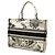 Autre Marque Bolso Book Tote Dior Medium de lona bordada Zodiac Toile De Jouy Blanco - vista 2