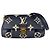 Louis Vuitton Monogram Empreinte Schultertasche Schwarz Beige