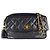 Borsa a tracolla Chanel in pelle d'agnello nera Nero