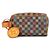 Louis Vuitton Damier Ebene Locker Dopp Kit Castaño Multicolor