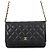 Portefeuille à chaîne Chanel Classic Matelassé Noir