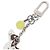 Louis Vuitton Monogram Bijou Sac Dog Keychain Marrone Bianco - vista 4