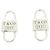 Autre Marque Orecchini a lobo Tiffany Double Lock Silver 925