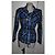 Les Copains Blue Checked Belted Technical Jacket Black White - view 2