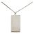 Louis Vuitton Damier Collier Plaque Logo Plate Chain Pendant Necklace Silber