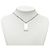 Louis Vuitton Damier Collier Plaque Logo Plate Chain Pendant Necklace Silber - Ansicht 7