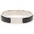 Hermès Bracciale smaltato Hermes Clic Loquet in Nero e Argento