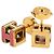 Hermès Hermes Cage d'H H-Cube Stecker-Ohrringe Pink Golden - Ansicht 2
