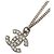Collana con pendente a catena Chanel Coco Mark Argento