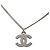 Collana con pendente a catena Chanel Coco Mark Argento - vista 3